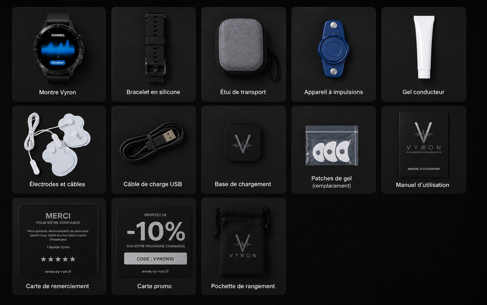 Accessoires Vyron (offert seulement a l'achat d'une montre minimum)