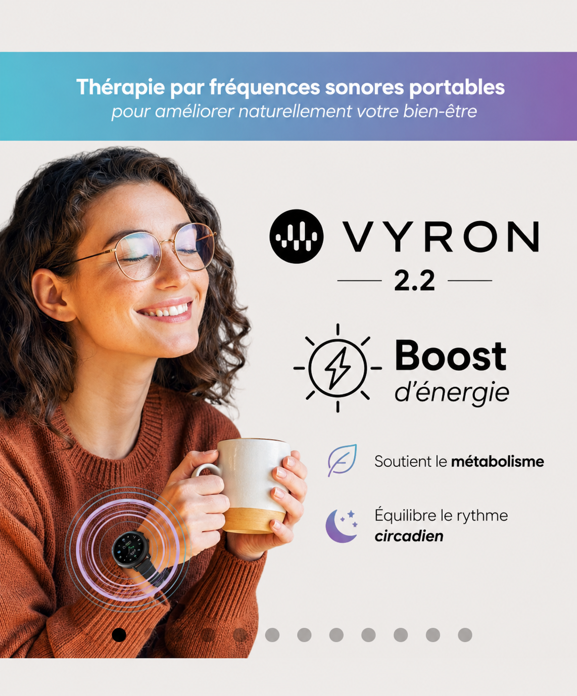 Montre VYRON – La montre connectée qui prend soin de votre bien-être